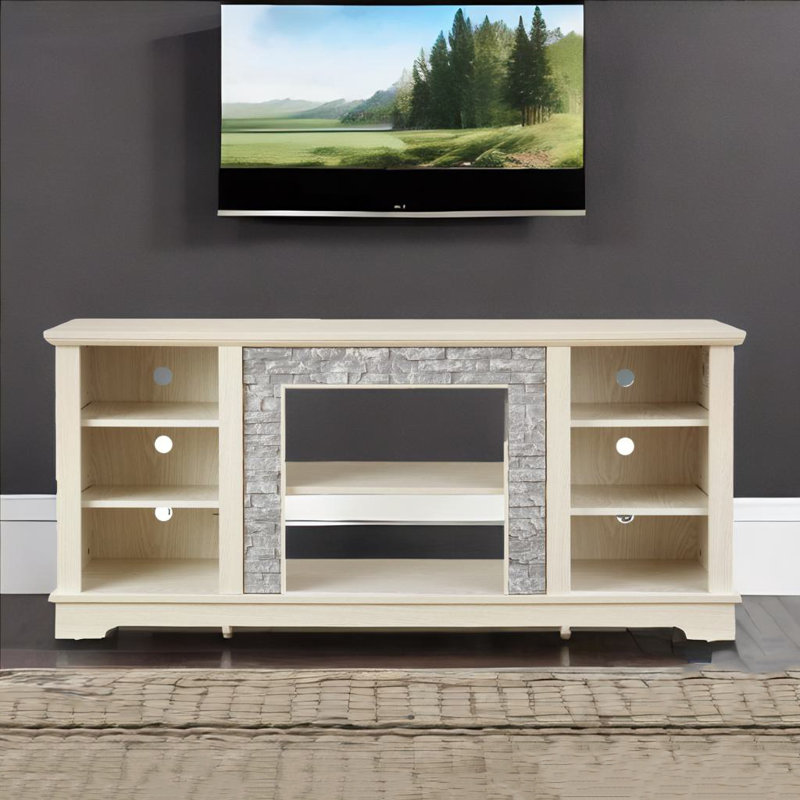 Crédence de rangement l 58,3 po Calven, Blanc