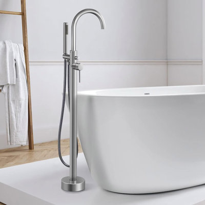 Floor Tub Spout with Diverter
