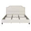 Lit très grand sans sommier avec tête de lit - Velours huilé - Tissu revêtu de tissu blanc retenant la forme-73391334-73391332