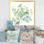«Green Eucalyptus Bouquet On White», reproduction d'art sur toile traditionnelle-66807464-66807461