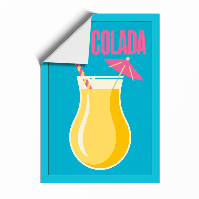 Piña Colada Dreams Retro - Framed Print, A1 - 84.1 x 59.4 cm, Unframed