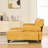 U-Shaped Sectional Sofa 103.5" Chenille Fabric Couch With Dual Chaise Lounges, Storage Pockets And Armrest Pillows For Living Room, Yellow-1894873134