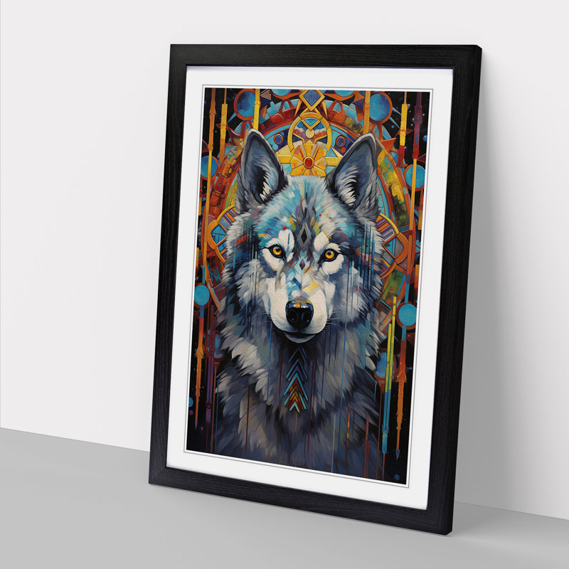 Husky Symbolism - Framed Print, Black Framed, 34cm H x 25cm W x 2cm D