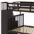 Bunk Bed With Storage Stairway And Guard Rail For Bedroom-106496030