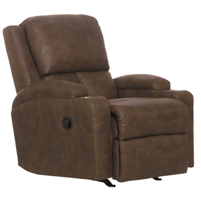 Ericksen Upholstered Rocker Recliner with 2 Stainless Steel Cupholders