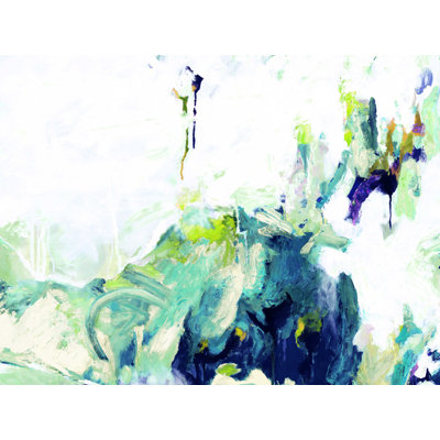 " Blue Green Abstract " Painting Print