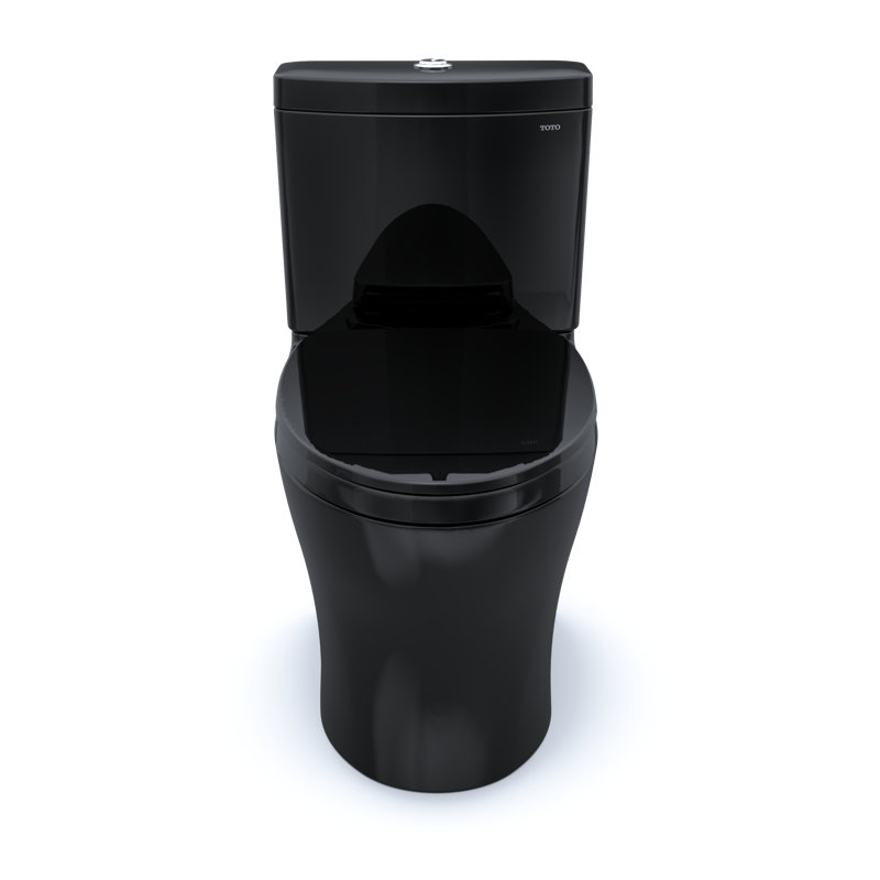 Aquia® Dual-Flush Elongated Two-Piece Toilet with Tornado Flush (Seat Included), Black