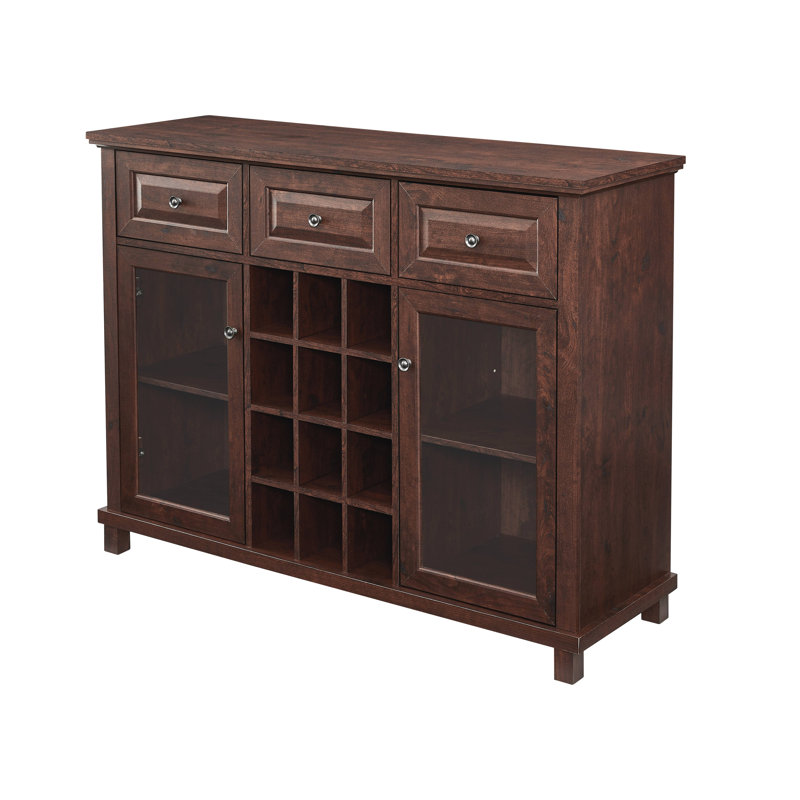 Jack 47.64" Glass Door Sideboard, Mahogany