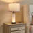 23.25'' Glass USB Table Lamp Set With Built-in Night Light