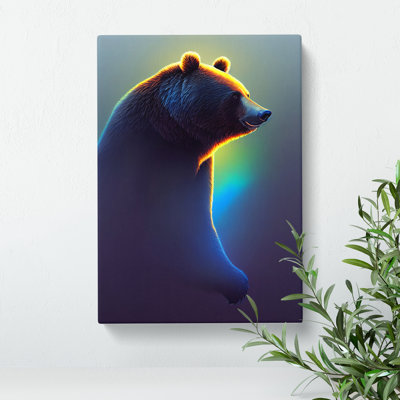 Futuristic Bear - Wrapped Canvas