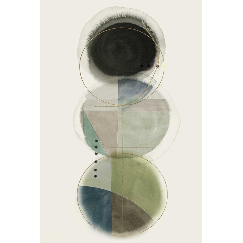 «Vasilos Stacked Circles II» par - Impression sur toile tendue, H 30 po x l 20 po