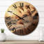 Horloge murale en bois massif Tutbury-1019535496