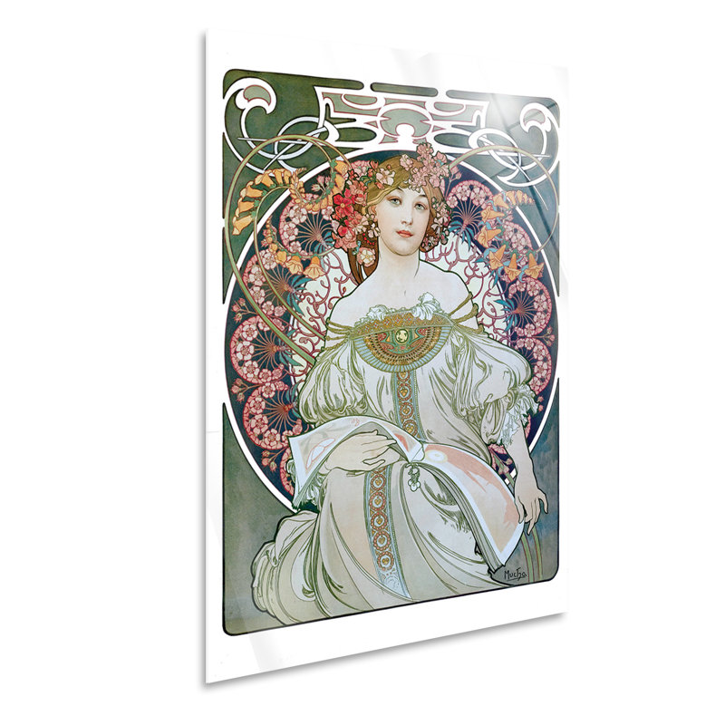 F. Champenois by Alphonse Mucha - Rectangle Painting on Canvas, 140cm H x 100cm W