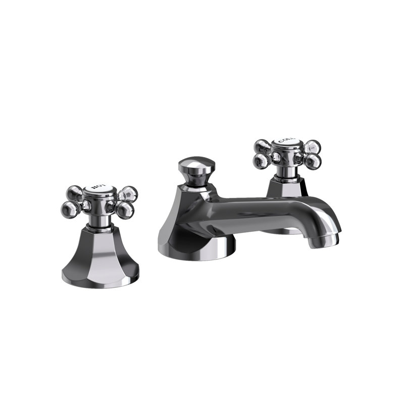 Metropole Widespread Bathroom Faucet with Drain Asssembly, Midnight Chrome