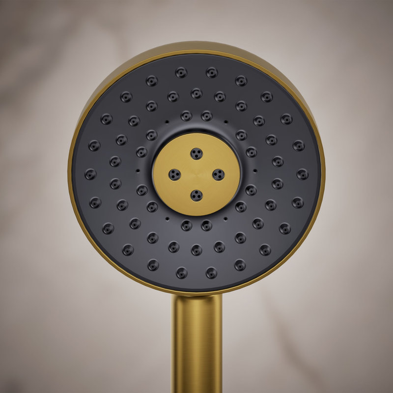 Statement Round Multifunction Handshower With Katalyst Air-Induction Technology, Vibrant Brushed Moderne Brass, 1.75 GPM