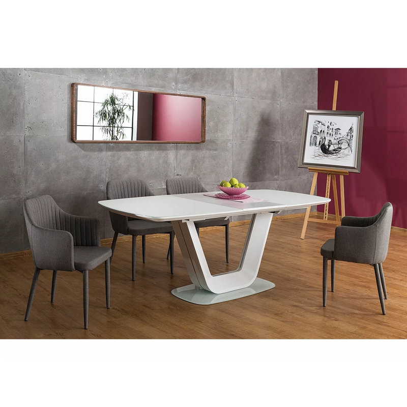 Ciara Extendable Glass Top Dining Table