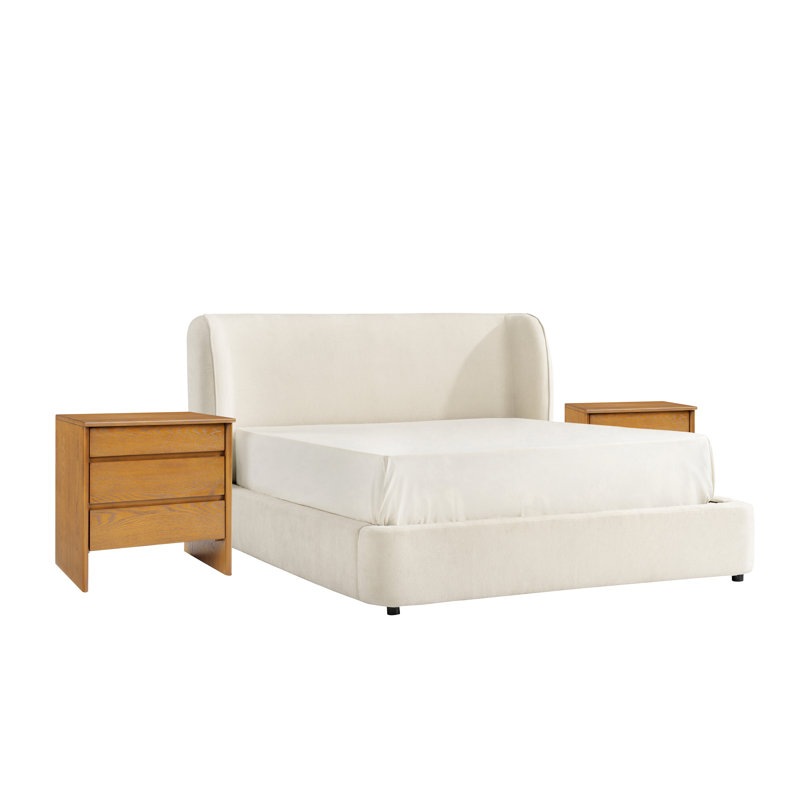 Ensemble de chambre à coucher moderne 4 pièces Odelia, Queen