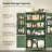 43'' Accent Cabinet With 6 Door Shelves, Pantry Cabinet With 4 Doors, Kitchen Storage Cabinet For Living Room, Dining Room, Green-1377303382