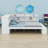 Stylish Daybed with Storage Shelves, Shoe Storage Cabinet and USB Charging Ports-57502397