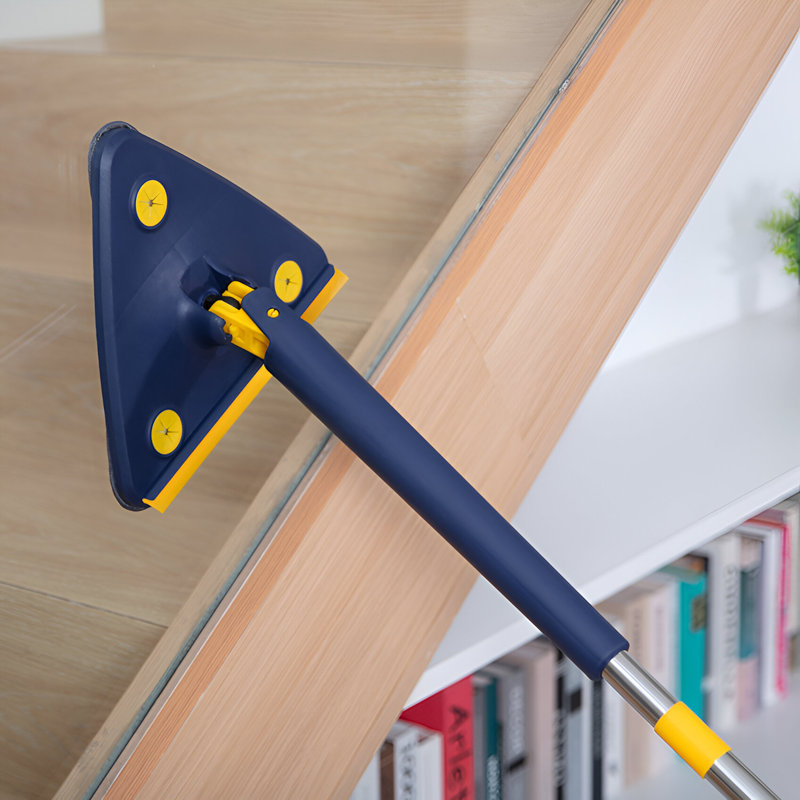 Triangular Mop with Scraper (Blue)
