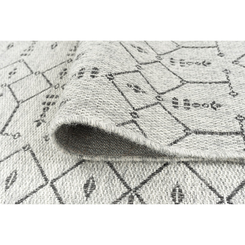 Tapis gris / gris anthracite Bourke, Rond 5 pi 1 po