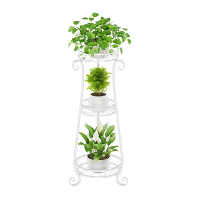 3 Tier Metal Plant Stand Indoor, 34 Inch Tall Corner Plant Stands