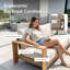  Canapé d'extérieur en forme de L avec table basse Ciela