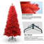 4FT  Christmas Tree – Pure  PVC Tree With 456 Tips, Hinged Branches For Easy Setup, Stable Metal Stand, Bold Holiday Decoration-1371201364