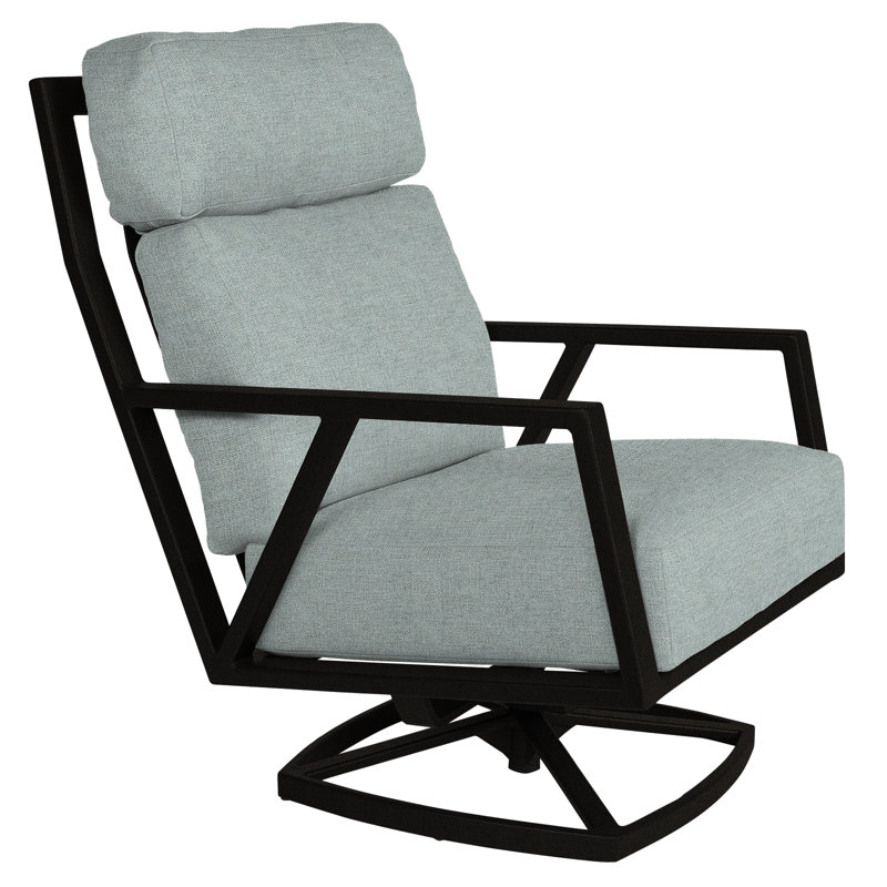 Aris Outdoor Rocker Chair, Carbon Black, Flagship Stone Sunbrella®