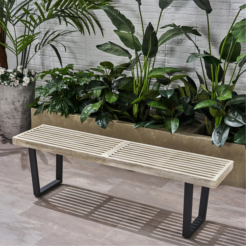 Banc contemporain Contemporary, Noir / blanc antique