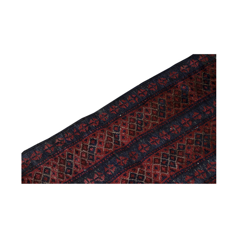 Hand-Knotted High-Quality Brown and Red Area Rug