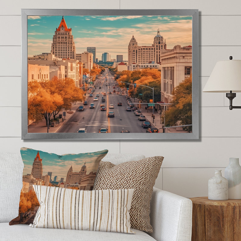 Austin Austin, paysage urbain dynamique I, Cadre photo argenté, H 24 po x l 32 po x P 1 po