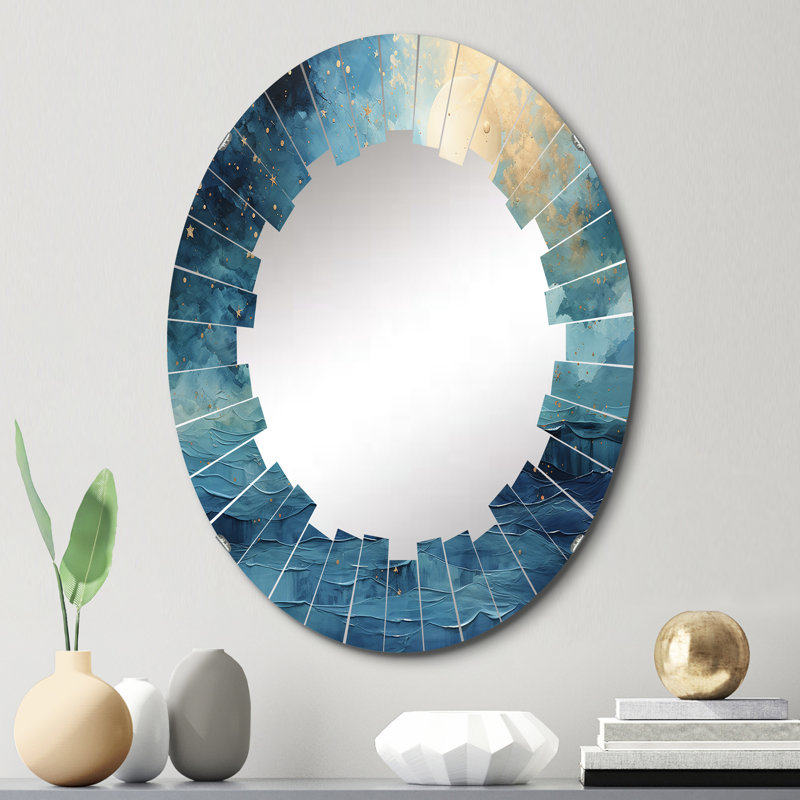Rossdale - Miroir mural moderne ovale, 30 po x 20 po