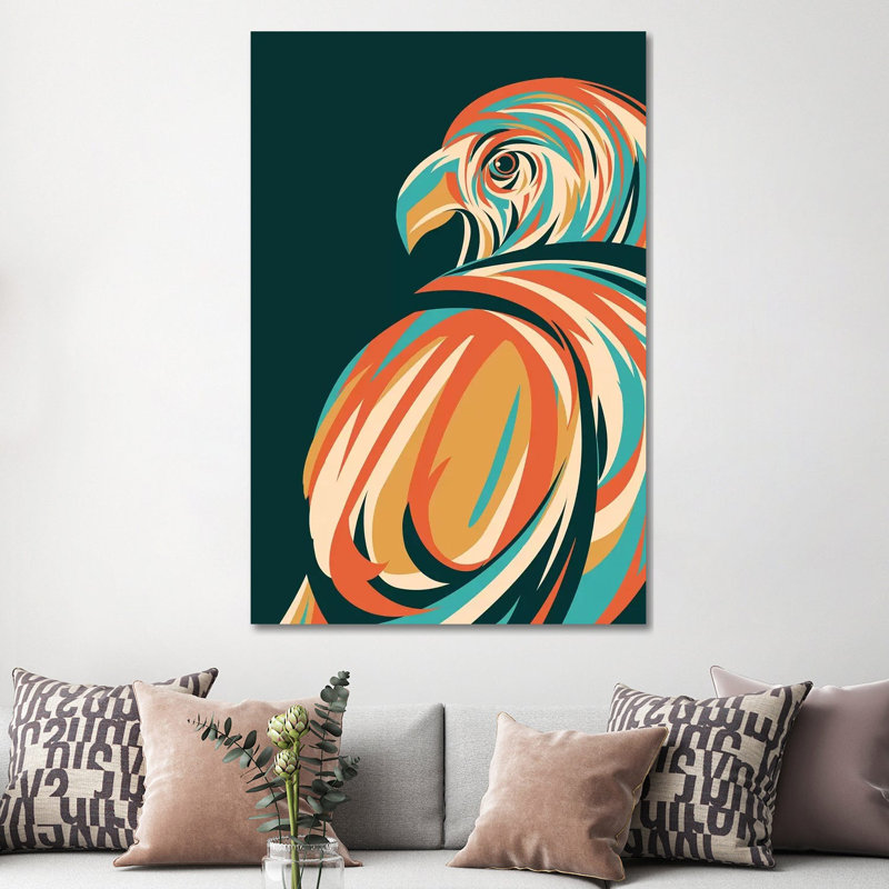 Hawk by Jay Fleck - Wrapped Canvas Painting, 152.5 cm H x 101.5 cm W