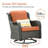 Rocking Swivel Patio Wicker Lounge Chairs With Cushions And Table-183102882-183102885