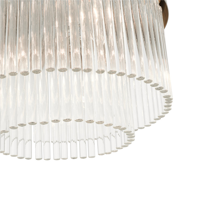 Plafonnier encastré 4 lumières Bamey, Nickel brossé
