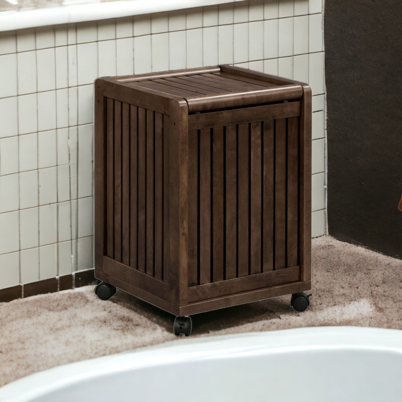 Panier à linge avec couvercle Hales, Marron foncé