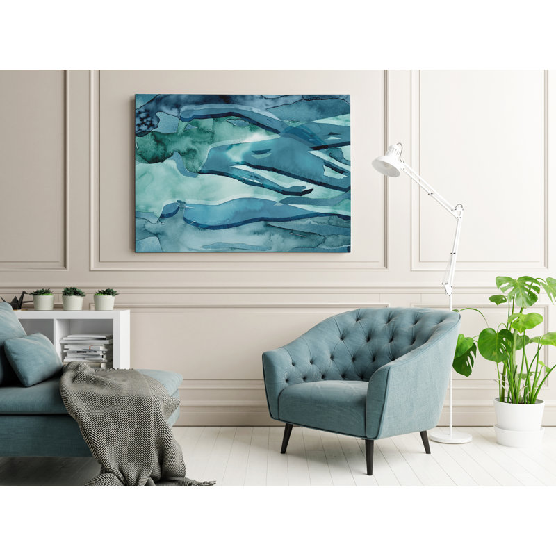 « water féminins i »-impression sur toile tendue, H 24 po x l 32 po x P 1,5 po