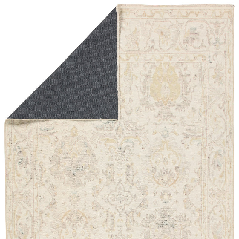 Tapis blanc de style rétro, Tapis de couloir 2 pi 6 po x 8 pi