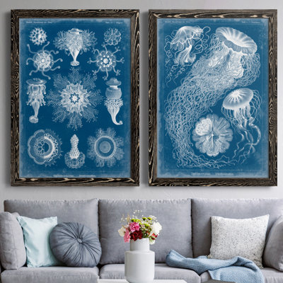 Marine Blueprint I - ensemble de 2 reproductions d'art sur toile