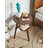 2-Tier Solid Wood End Table with Mid-Century Style