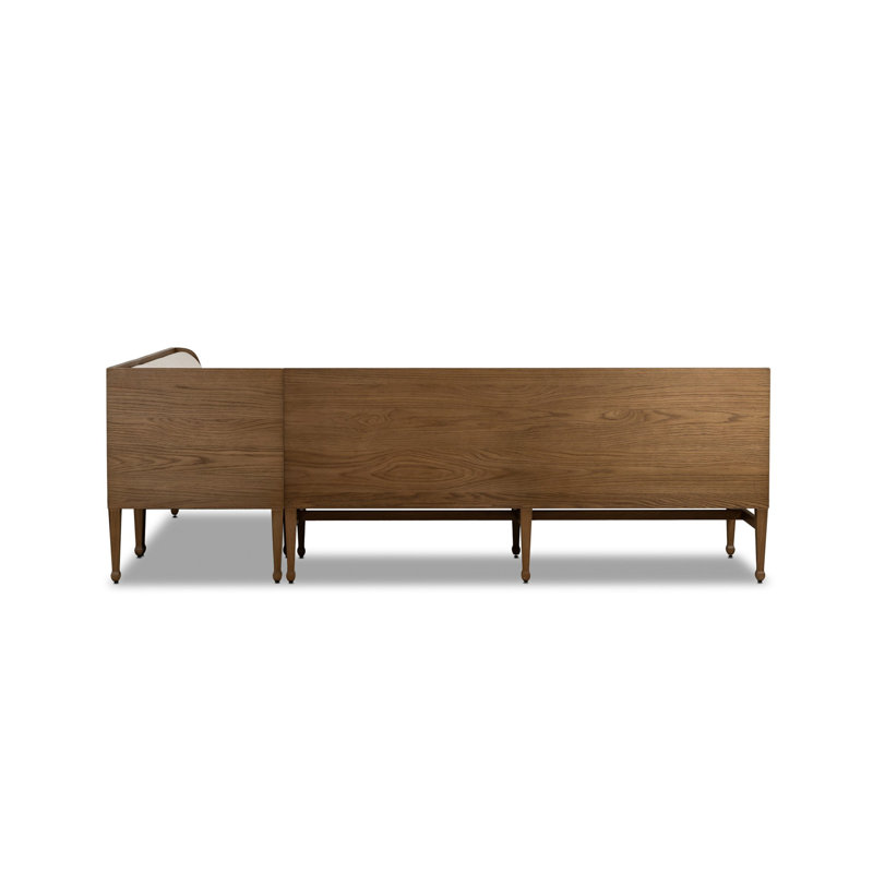 Priscilla Dining Banquette L Shape 98"-Right-Crypton Wayfarer Snow