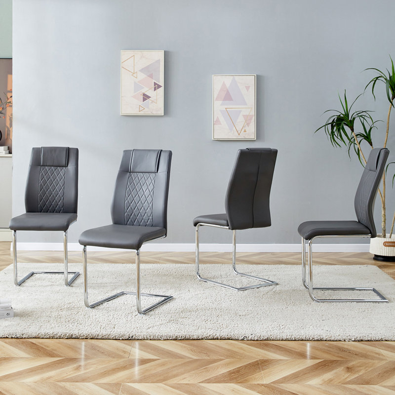 Chaise Naponee, Gris, Argent