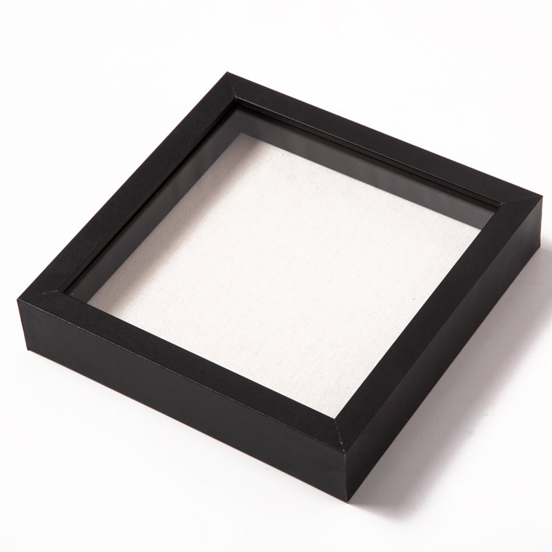 Adlyna Matte Shadow Box Picture Frame, Black
