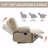 Large Manual With Recliner Function Chair In Fabric Upholstered For Living Room, Beige-846093027
