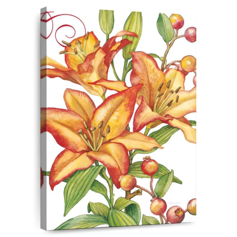 Harnek fleurs et baies Lillies, H 36 po x l 24 po