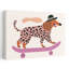 Cool Dog On Skateboard Modern Playful Contemporary Dog Wall Art Print 1 Piece Wrapped Canvas Wall Art-363993106