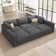Latitude Run U-shaped Corduroy Sectional Modular Sofa Cloud Couch