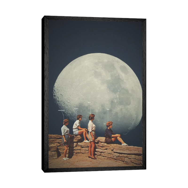 FriendsnotFriends by Frank Moth - Print on Canvas, 66.04cm H x 45.72cm W x 3.81cm D, Black Framed
