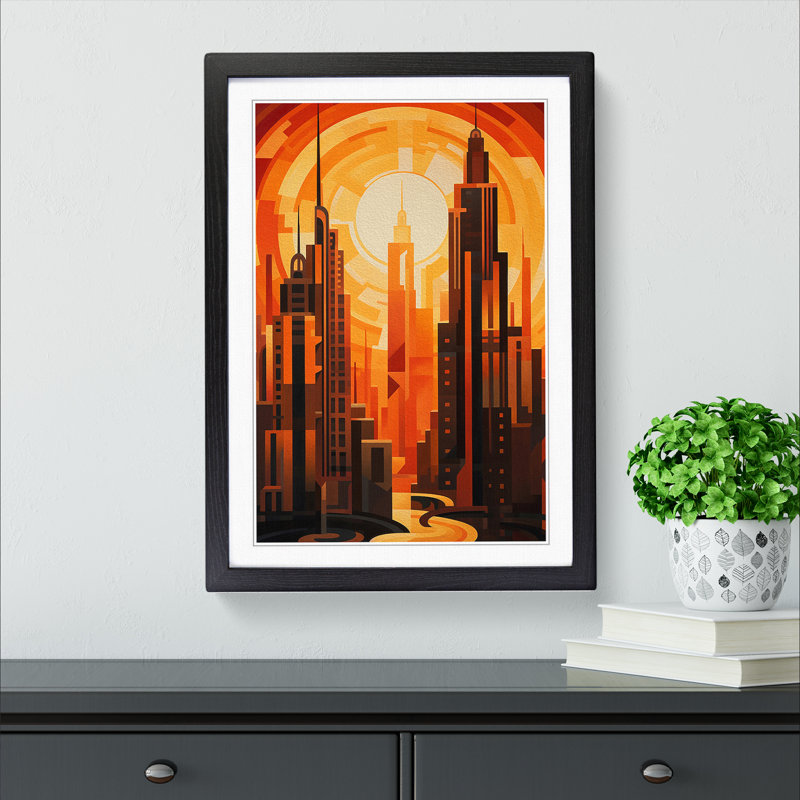 Single Picture Frame Print on Wood, Black Framed, 34cm H x 25cm W